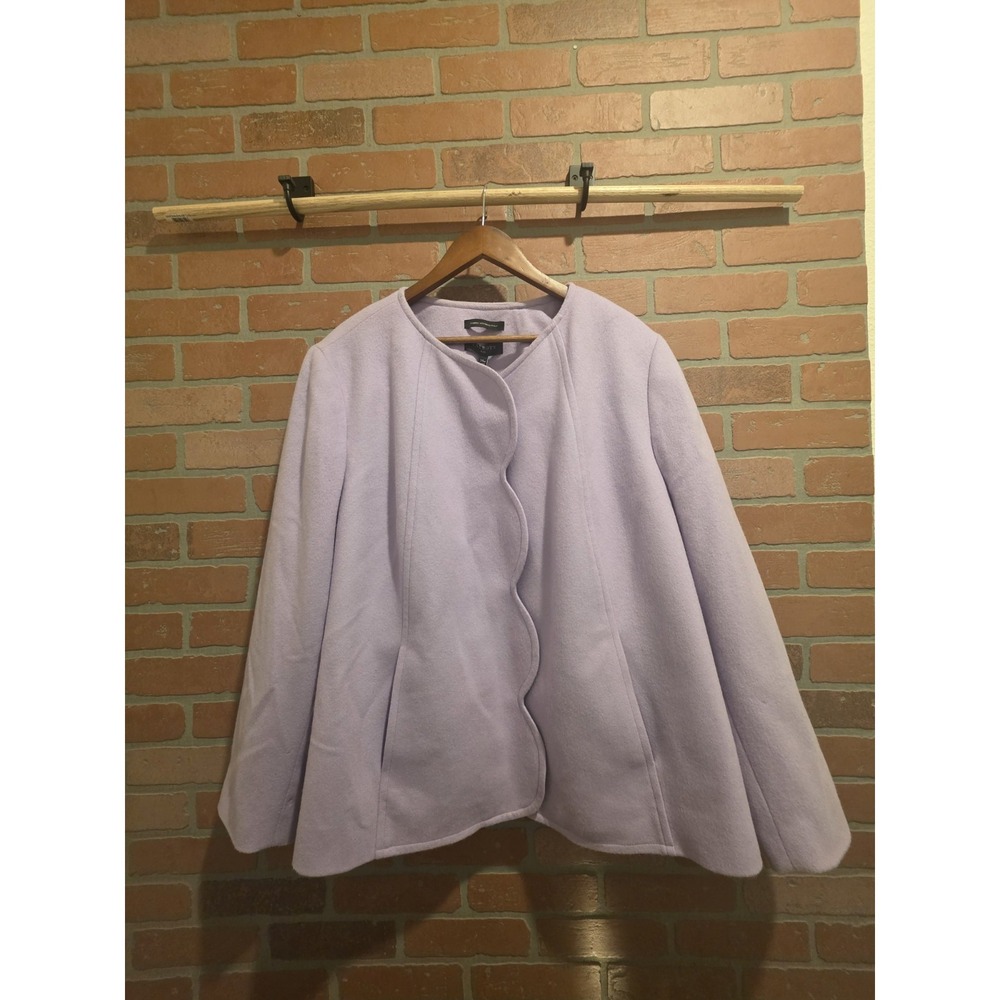 Talbots Women's Wool Nylon Blazer Plus Size 24W Woven Italy Button Front Sku28